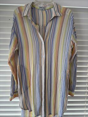 Prana Women’s Multicolor Striped Button-Up Shirt